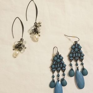 Drop Earrings - 2 pair